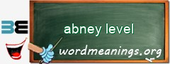 WordMeaning blackboard for abney level